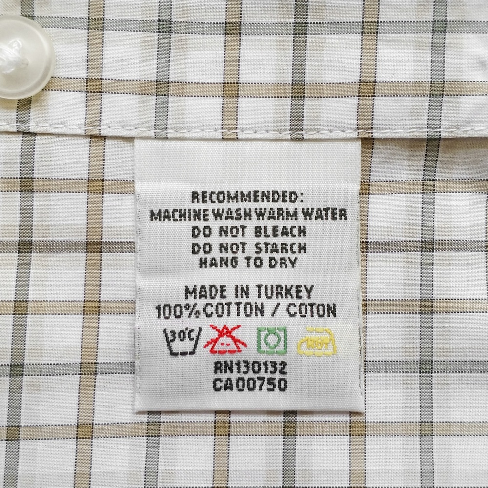 HICKEY FREEMAN White Check Sport Shirt Medium M - Picture 7 of 7